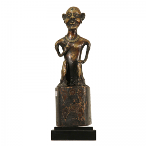 GILT BRONZE AFRICAN TRIBE FIGURING