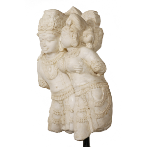 Marble figure of Vishnu and Uma