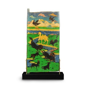 Tibetan Door with Animal Pigment