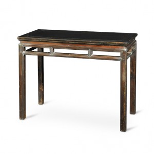 ORIGINAL PATINA BLACK WOOD SIDE TABLE 