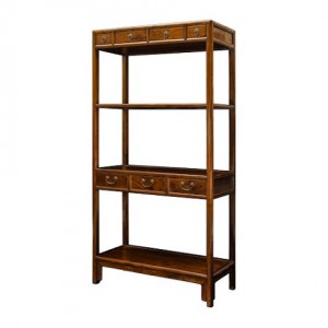 JUWOODEN BOOKSHELF WITH DRAWERS SHELF