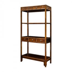 JUWOODEN BOOKSHELVES WITH DRAWERS SHELF