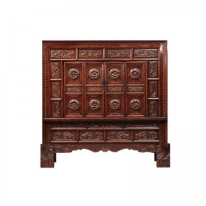 FLORAL CARVED DOORS CABINET