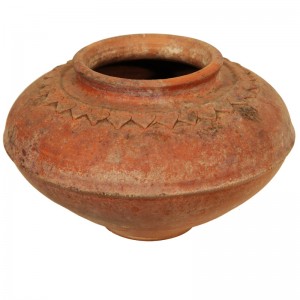 A Pottery Urn with low relief