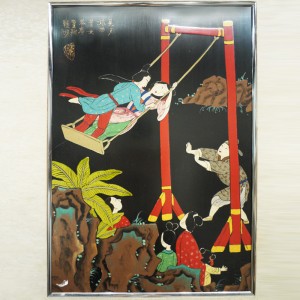 Jin Ping Mei lacquer painting