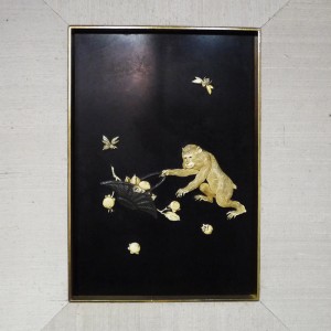 Japanese ivory painting of a monkey