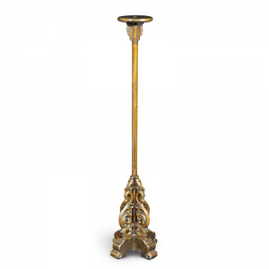 JUWOODEN LAMP STAND WITH CARVING