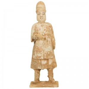 Terracotta standing Ming male figure