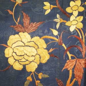 Chinese Lady's blue robe