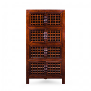 JUWOODEN SQUARE LATTICE DOORS CORNER CABINET
