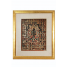 A FRAME OF TANGA PAINTING ON WOOD