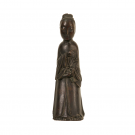 A Chinese bronze standing old lady