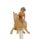 Terracotta figure of a polo player
