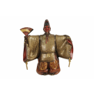 Bronze figure of Noh performer with red mask