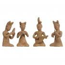 Terracotta set of 4 female musicians