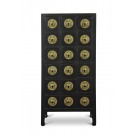 BLACK LACQUER EIGHTEEN DRAWERS MEDICINE CABINET