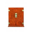 SCHOLAR CHEST WITH BURL PANEL DOORS