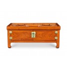 Huanghuali dressing case with folding mirror stand