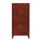 Huanghuali medicine cabinet with burl panels doors 