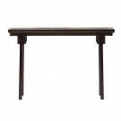ZITAN RECESSED LEGS LONG SIDE TABLE WITH STONE INSERTS
