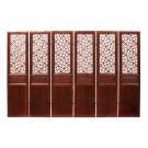 A SET OF SIX JUWOODEN SCREEN PANEL