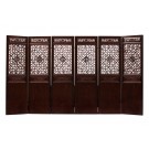 A SET OF SIX JUWOODEN SCREEN PANEL