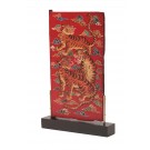 Tibetan Tiger Door in Red Pigment
