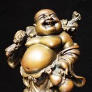 A Chinese bronze laughing Buddha
