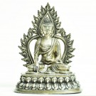 Tibetan silver seated AMITABHA Buddha