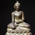 Pagan bronze seated Buddha
