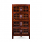 JUWOODEN SQUARE LATTICE DOORS CORNER CABINET