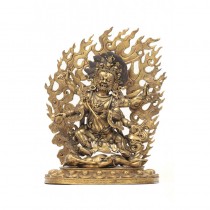 A gold gilded bronze figure of Mahakala