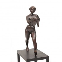 A JOGGING WOMAN FIGURING