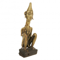 GILT BRONZE AFRICAN TRIBE FIGURING