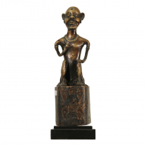 GILT BRONZE AFRICAN TRIBE FIGURING