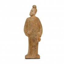 Terracotta figure of a standing Tang foreigner 