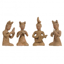 Terracotta set of 4 female musicians