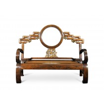 JUWOODEN LOVE SEAT CHAIR WITH MARBLE