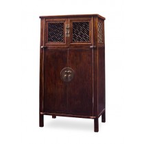JUWOODEN DISPLAY CABINET WITH LATTICEWORK