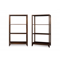 A PAIR OF DISPLAY BOOKSHELF WITH CARVING