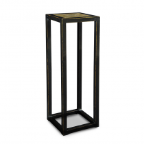BLACK LACQUER STAND WITH STONE INSERTS
