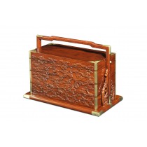 Huanghuali picnic box with carving 