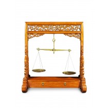 Huanghuali balance scale with carving