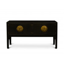 FOUR DOORS SIDEBOARD WITH TALL HORSE-HOOF LEGS