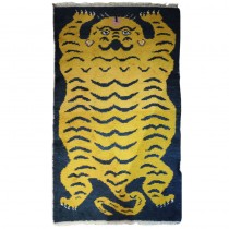 Tibetan Rug with tiger skin design