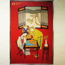 Jin Ping Mei lacquer painting