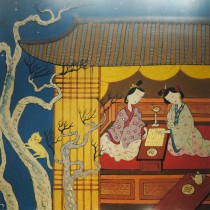 Jin Ping Mei lacquer painting