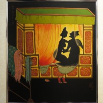 Jin Ping Mei lacquer painting