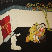 Jin Ping Mei lacquer painting