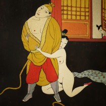 Jin Ping Mei lacquer painting